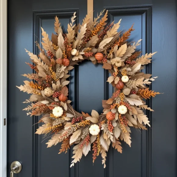 Hang a Fall-Themed Wreath on Your Front Door