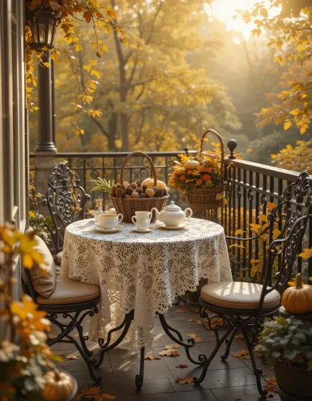 Hanging Baskets with Autumn Blooms
