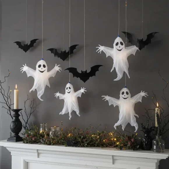 Hanging Bats & Ghosts