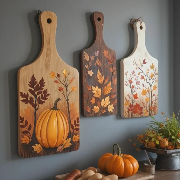 Hanging Cutting Boards with Painted Art