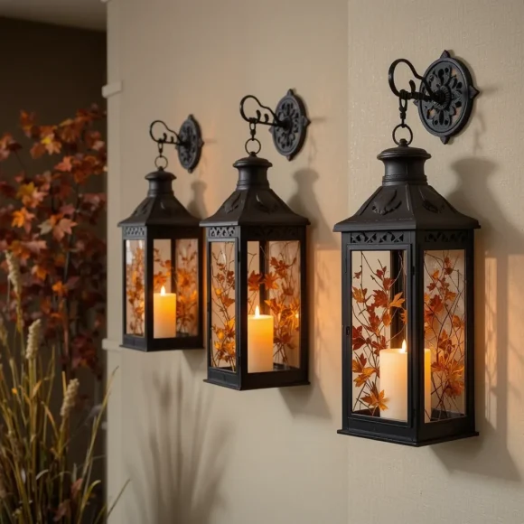 Hanging Lanterns with LED Candles