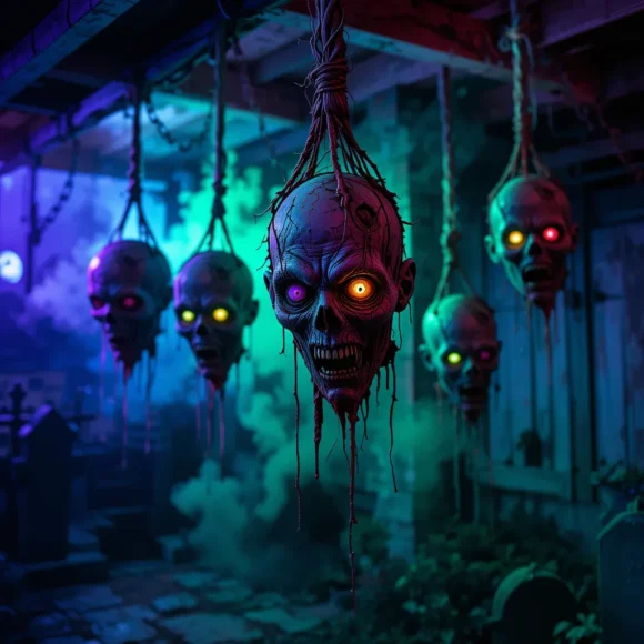 Hanging Zombie Heads