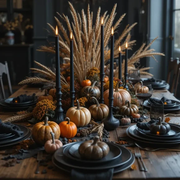 Harvest Table with Dark Accents