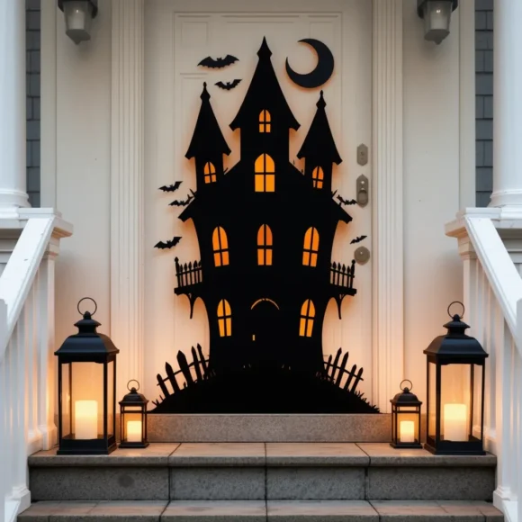 Haunted House Silhouette Hanger