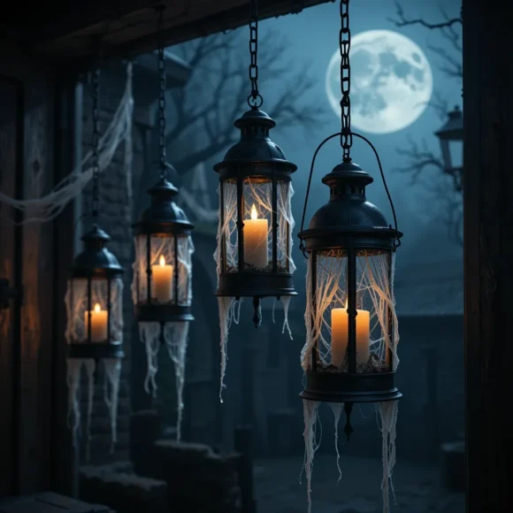 Haunted Lanterns with Hanging Chains