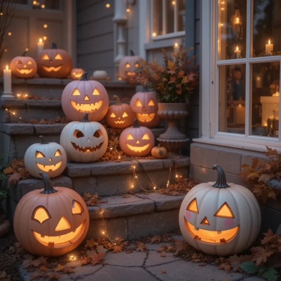 Jack-o’-Lanterns with Smiley Faces