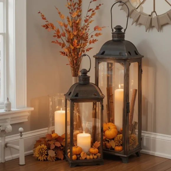 Lantern Trio with Candles