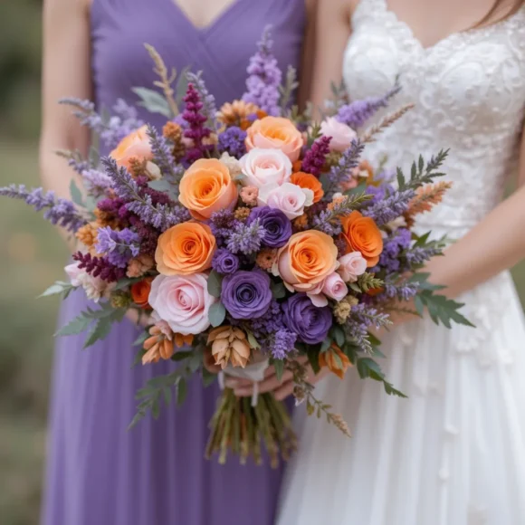 Lavender and Soft Tangerine