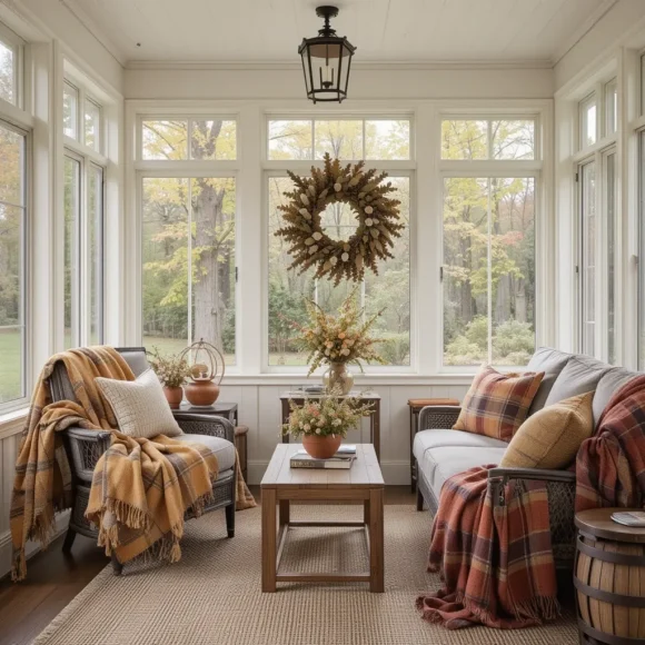 Layered Plaid Throw Blankets