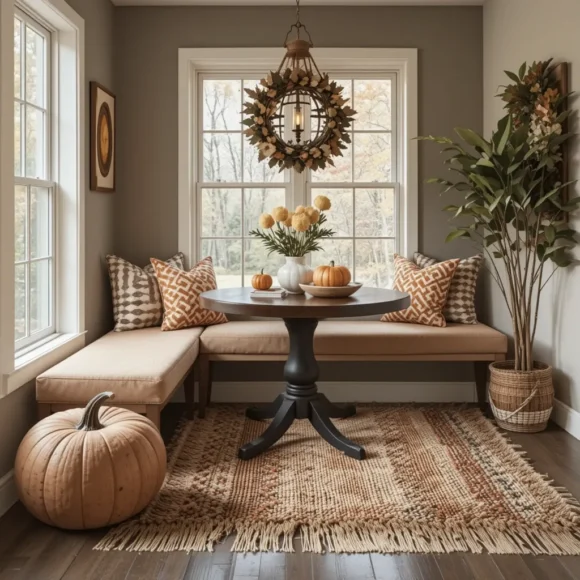 Layered Rugs in Warm Tones