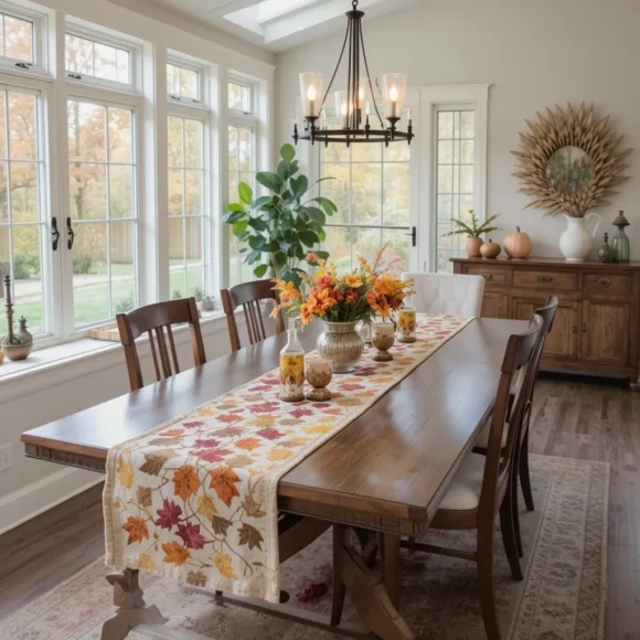 Leaf Print Table Runner