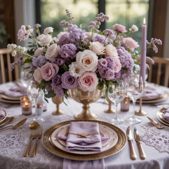 Lilac and Antique Gold