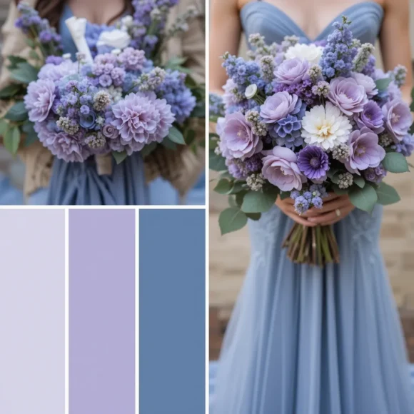 Lilac and Slate Blue