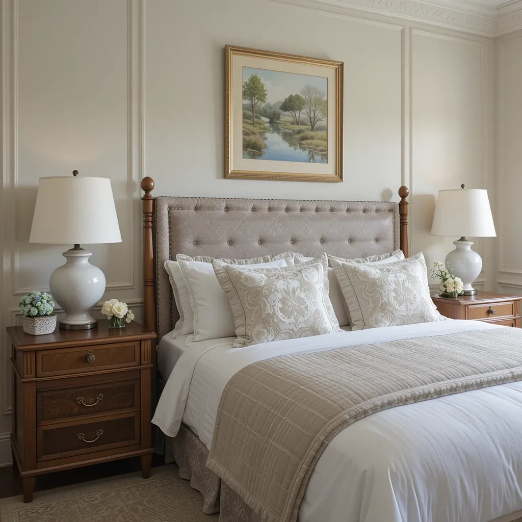 Matching Nightstands with Lamps