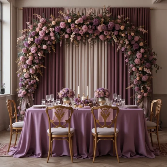 Mauve and Matte Gold