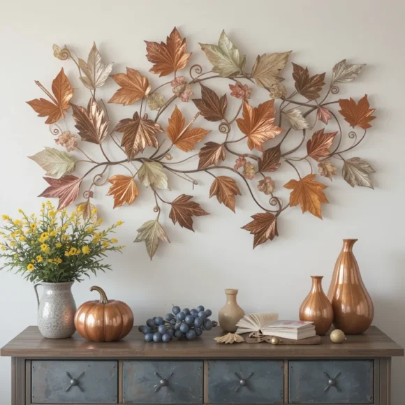 Metal Wall Art in Autumn Colors