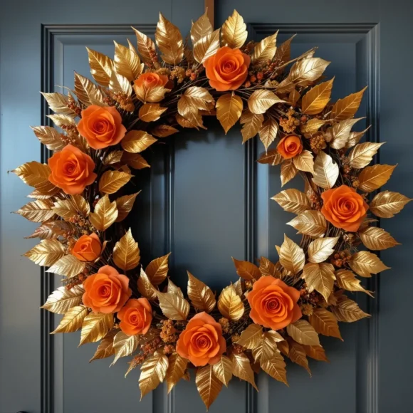 Metallic Gold and Orange Mix