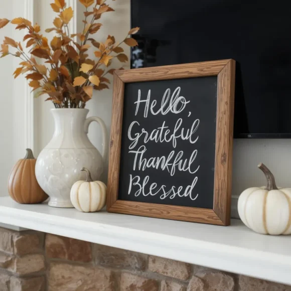 Mini Chalkboard with Fall Quotes