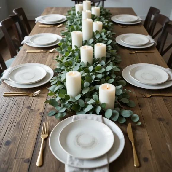 Minimalist Greenery Runner