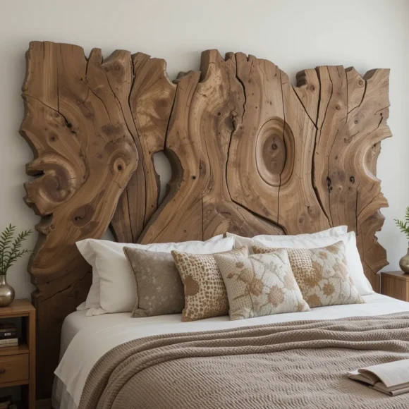 Natural Wood Headboard