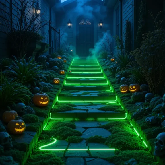 Neon Green Haunted Pathway