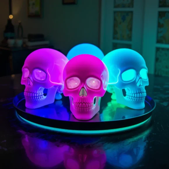 Neon Skull Centerpiece