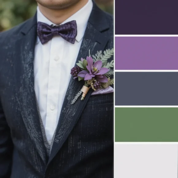 Orchid Purple and Fern Green