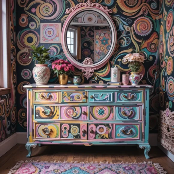 Painted Psychedelic Furniture