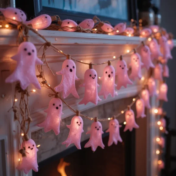 Pink Ghost Garland