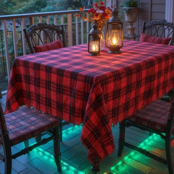 Plaid Tablecloth & Accessories