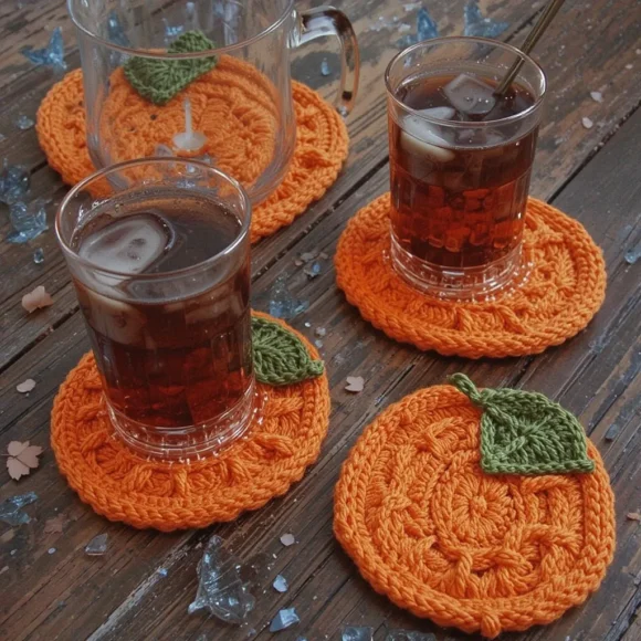 Pumpkin Coasters