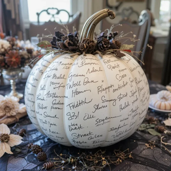 Pumpkin Guestbook Table