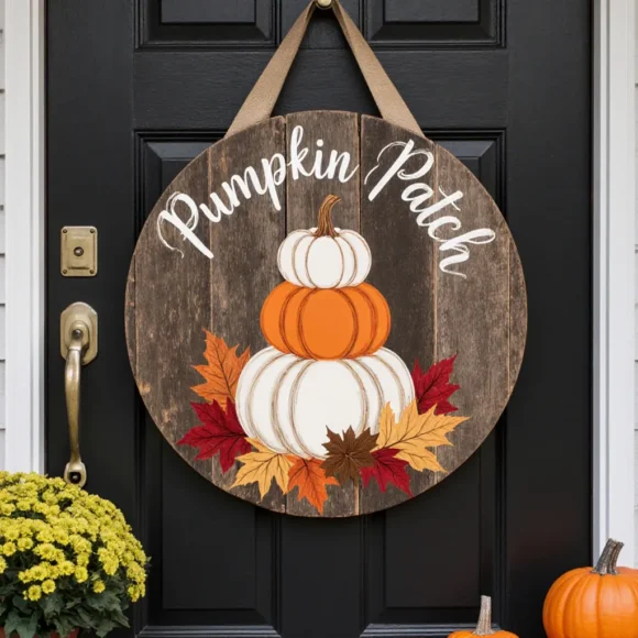 Pumpkin Patch Circle Sign