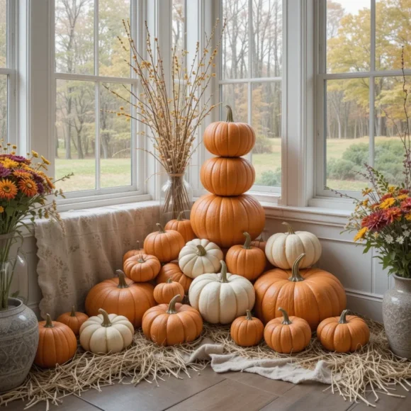 Pumpkin Patch-Inspired Corner Display