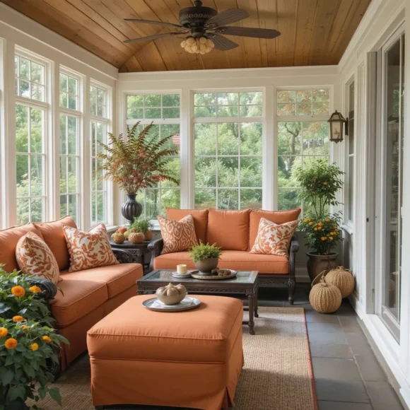 Pumpkin Spice Colored Upholstery Covers