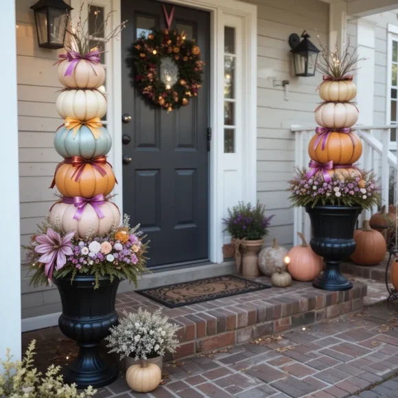 Pumpkin Topiary Towers