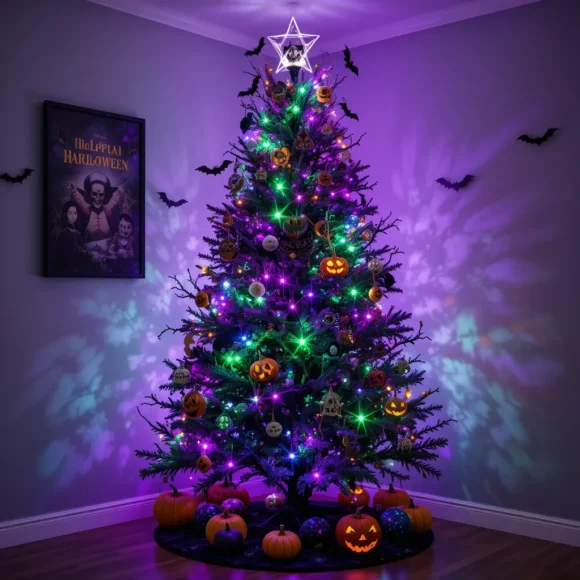 Purple and Green Glow Tree