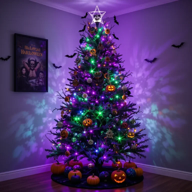 Purple and Green Glow Tree