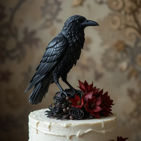 Raven or Crow Cake Topper
