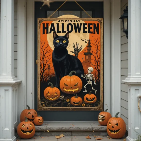 Retro Vintage Halloween Poster Hanger