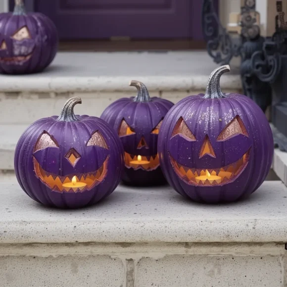 Royal Purple Jack-o’-Lantern Pumpkins