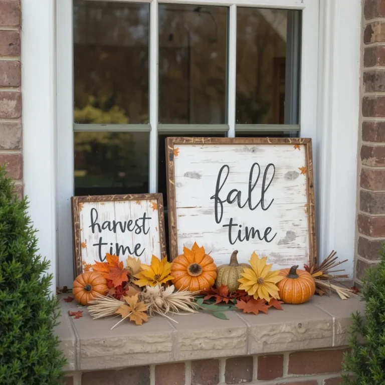 Rustic Wooden Sign with Seasonal Quotes
