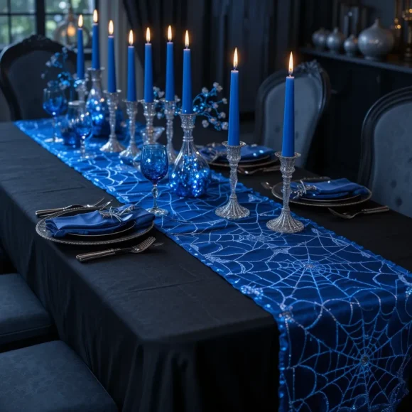 Sapphire Spider Web Table Runner
