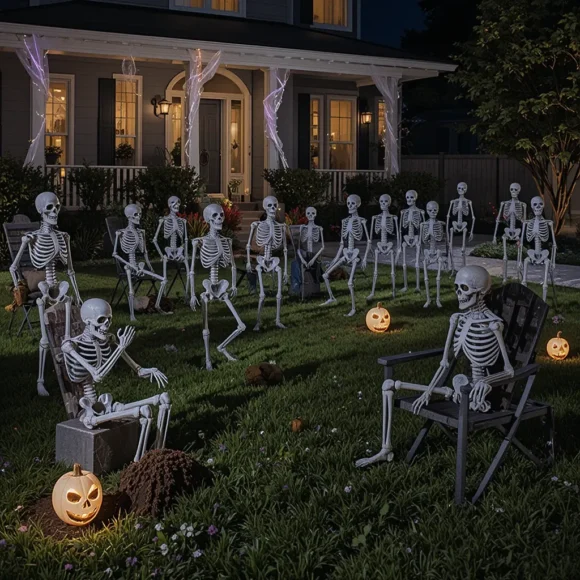 Skeleton Army in the Yard