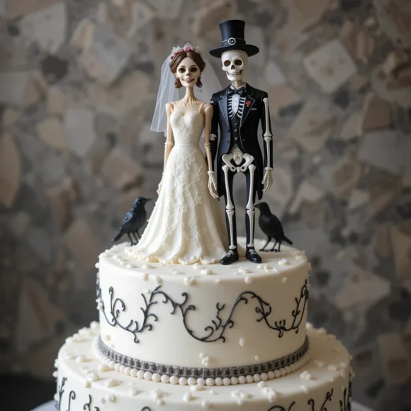 Skeleton Wedding Cake Topper