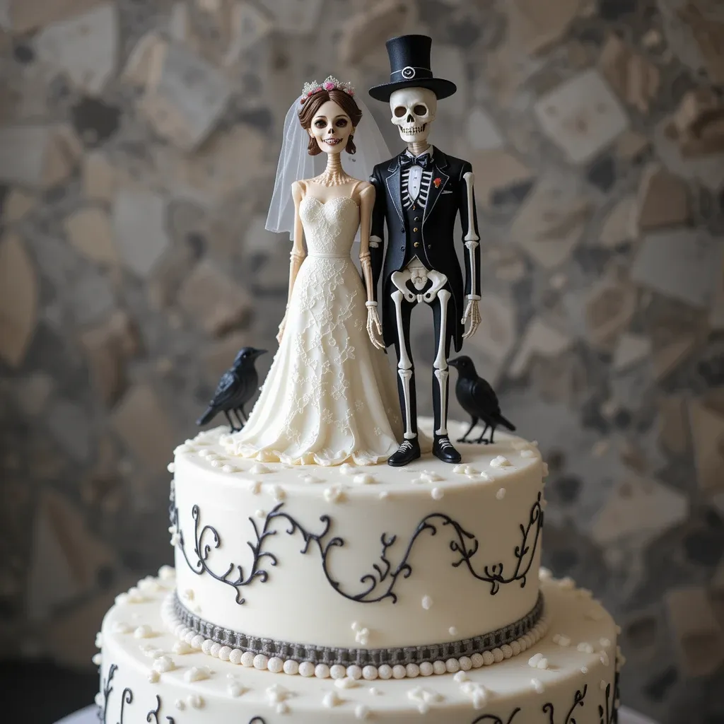 Skeleton Wedding Cake Topper