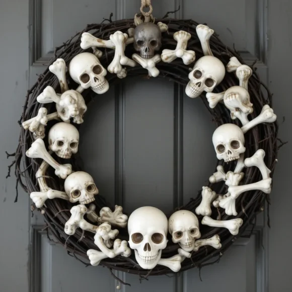 Skull & Bone Wreath