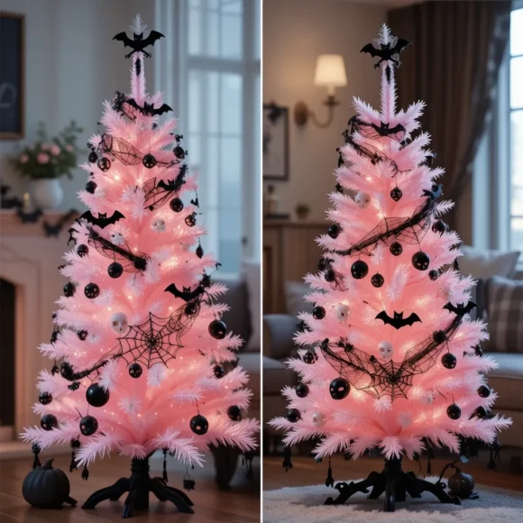 Soft Pink Halloween Tree