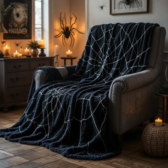 Spider Web Throw Blanket