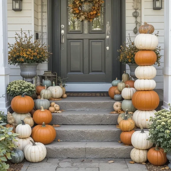 Stack Pumpkins of All Shapes and Colors